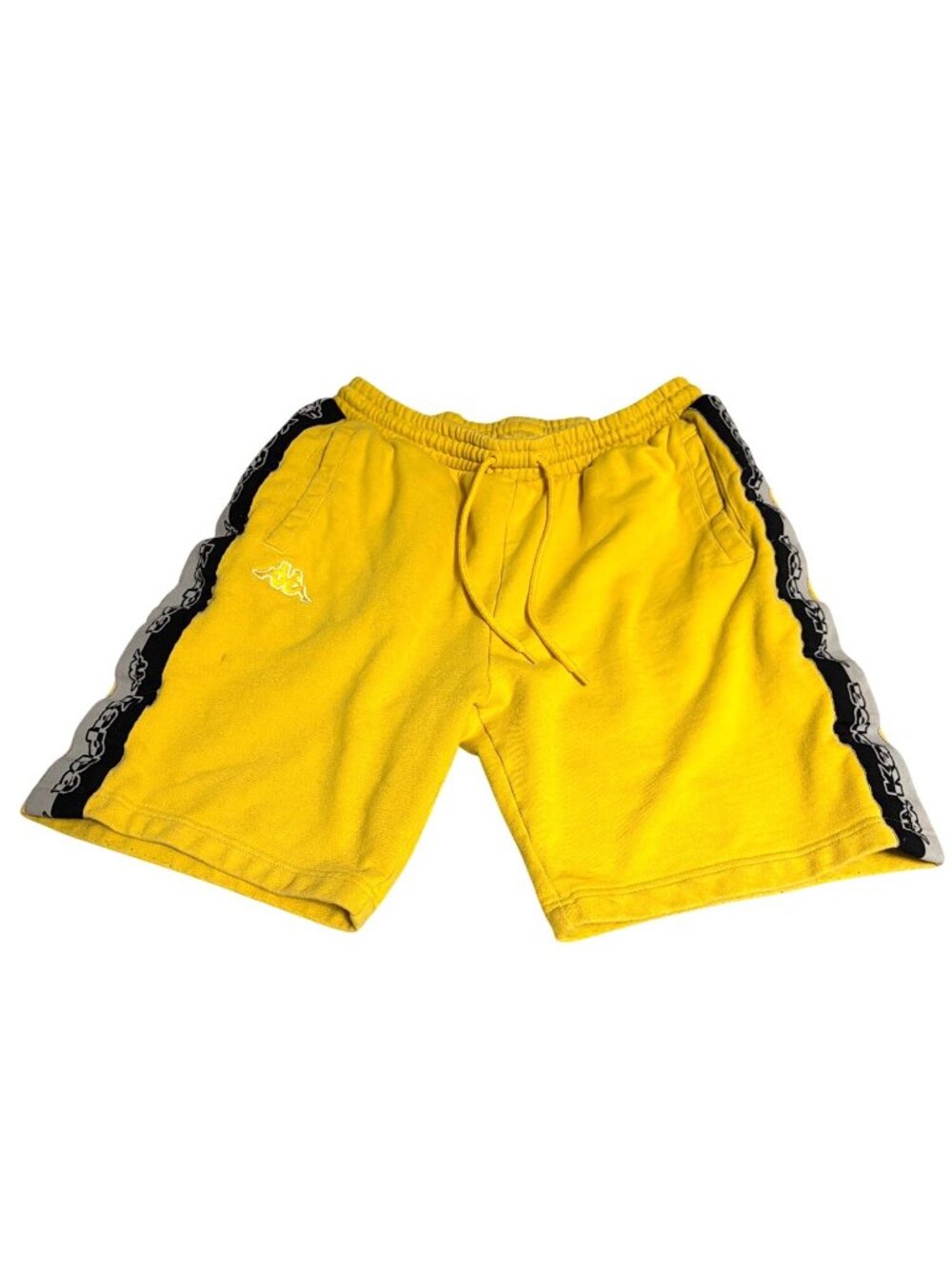 Kappa Yellow Logo Tape Athletic Sweat Shorts Men’s  XL